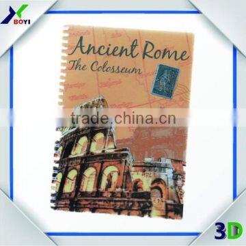 China Factory Custom PP Cover 3D Lenticular Notebook