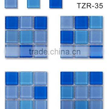 Mix Blue Crystal Glass DIY Coaster