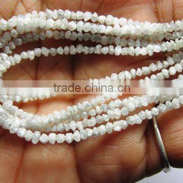 White Color Rough Diamond Bead NecklaceBest Buy In India