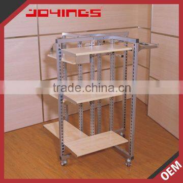 China Heavy Duty 4 Way Clothing Display Gondola With Maple MDF Shelf photo-2
