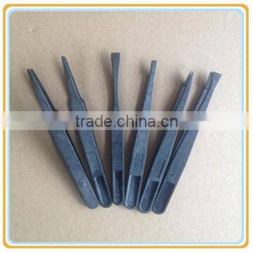 Black Carbon Fiber Cleanroom ESD Plastic Tweezer photo-2