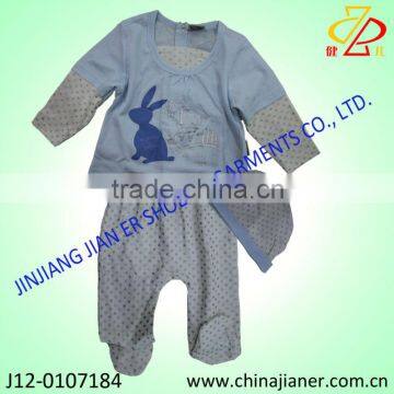 cute100%cotton baby pajamas baby clothes 3pcs set