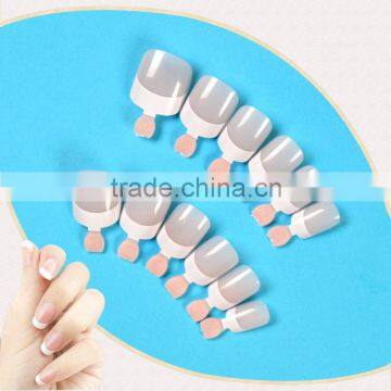 Fashion ABS curved french artificial nail art tips classic 12pcs manicure fake nails factory                        
                                                Quality Choice