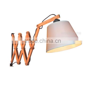 Fabric modern wood folding wall lamp,Modern wood folding wall lamp,Folding wall lamp W3063