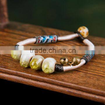 Colors to choose modern style Handmade woven bead Ceramic Bracelet on sales