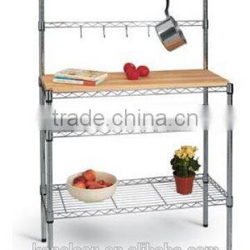 4-tier Chrome Wire Shelf NSF