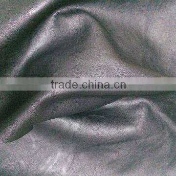 Soft hand-feeling PU leather fabric for clothing usage with rayon backing