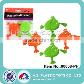 HLW novelty children plastic jumping frog toy