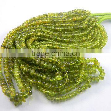 AAA Peridot Natural Gemstone Roundel Beads Necklace/Natural semi precious gemstone bead