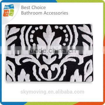 2015 New Popular Microfiber Black And White Bathroom Rugs