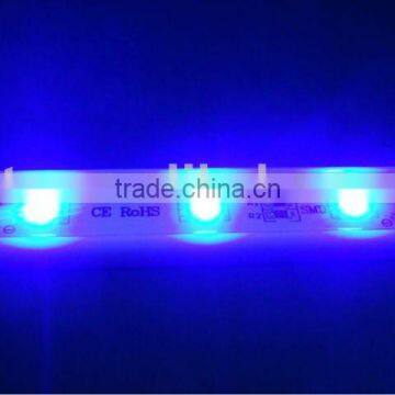 3pcs 5050 SMD LED module,plastic case,BLUE color,DC12V,20pcs a string;75mm*12mm