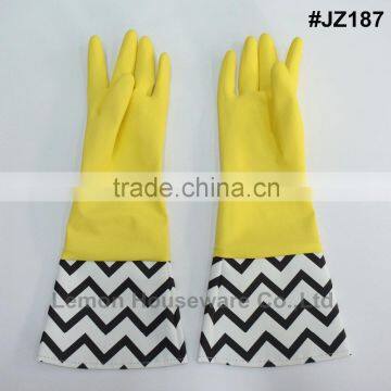 Natural Rubber Household Kitchen Thick Warm Long Gloves Dish Washing Cleaning photo-2