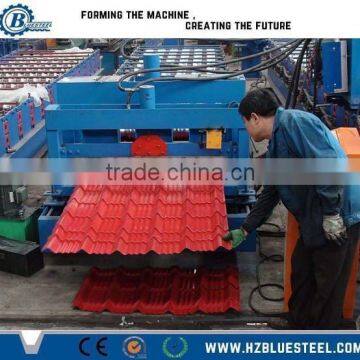 Manual Roof Tile Making Machine / Metal Step Roof Tile Sheet Roll Forming Machine From China