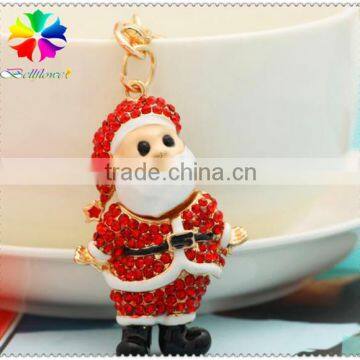 mini christmas Santa Claus keychain,keychain Santa Claus mini shape,kawayi keychain for Santa Claus