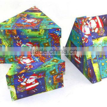 Christmas origami packaging paper gift box