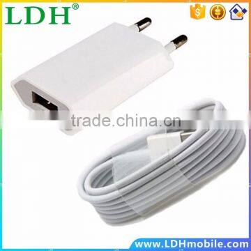 GENUINE Mobile Phone Chargers Adapter For iphone 5 5S 6 6s PLUS eu Wall charger + 8 pin USB Data Sync charger Cable For IOS 9