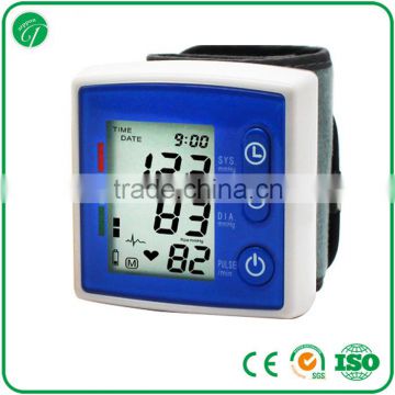 Wrist blood pressure monitor with LCD display