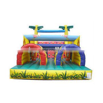 2016 new design inflatable amusement slide obstacle course for sale