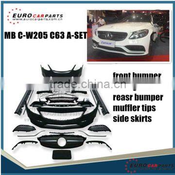 High quality NEW Edition 2015 W205 C63 AM-G style Body Kit for MB C class Sport C180 C200 C250 car body kit