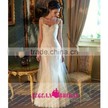 GS12 Sexy Sweetheart Cap Sleeve Luxury Wedding Dresses Beaded Bust Lace Floor Length Vestido De Noiva Saia Removivel