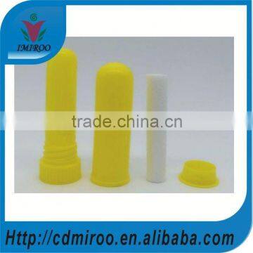 high quality aromatherapy inhalers, rainbow color blank nasal inhaler diffuser parts for filling essential oils