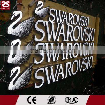 Good price frontlit resin letter led signboard shop plaque signage logo