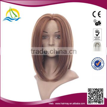 2014 New fashion style High Temperature Fiber short front lace wigs