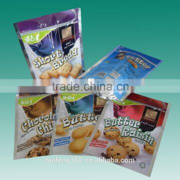 Plastic Eco-Friendly standing up zipper packaging bag for food