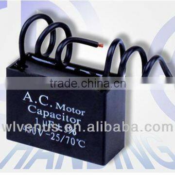 black plastic case square type cbb61 capacitor 2uf 3.5uf 450v