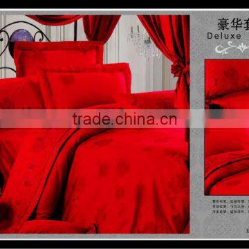 Viscose Cotton Jacquard Fabrics Bright Red photo-2