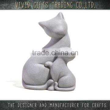 Ceramic cute mother and baby cat animal home decoration