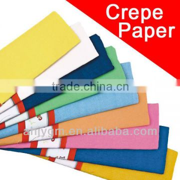 Color Crepe Paper For Gift/Promotion/Decoration/solid color wrapping paper