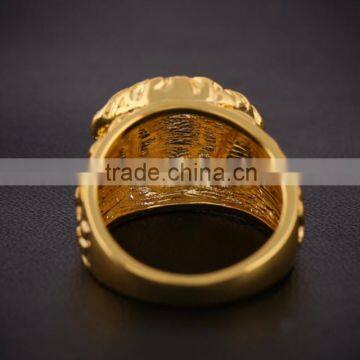 Wholesale Fashion Man Medusa Gold Ring photo-6