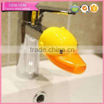 Cute yellow duck kid baby Water guiding gutter child plastic tap extender