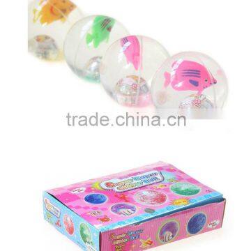 Funny Cool Children's Toys Led Crystal Elastic Ball Flash Bouncing Ball With Cute Small Fish photo-2
