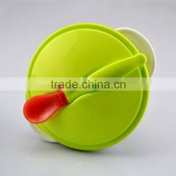 New Style Cute Durable FDA Kids Silicone Bowls, Silicone Kids Bowls With Spoon