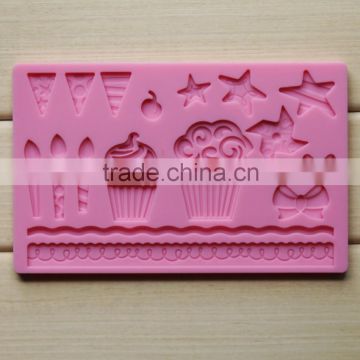 China supplier Wholesale Food grade non stick flexible heat resistant silicone fondant mold