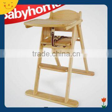 EN14988:2006 passed Newzeland Pine wooden baby high chair