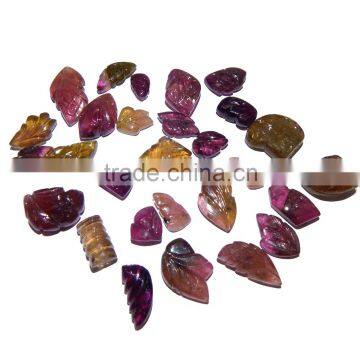 Natural Multi Tourmaline Carving Amazing AAA Color & Good Quality photo-2