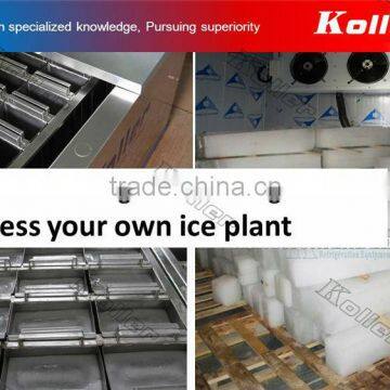 NEW coil type ice block maker assembled in container for instant ice plant set up