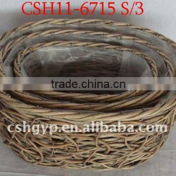 white wash willow basket