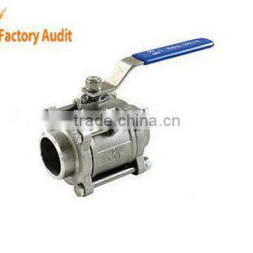 Stainless Steel Butt Welded 3pc Ball Valve