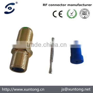 RF connector 75 ohm F type female to female bulkhead adapter