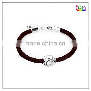 High quality silver knotted string bracelets