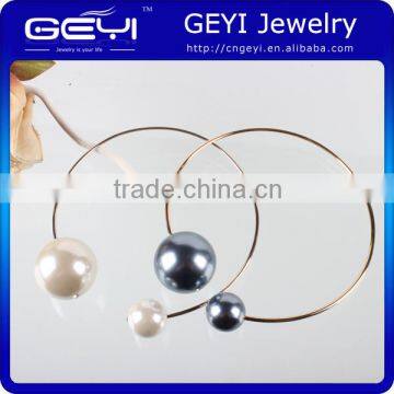 2014 Copper plated glod bead pearl choker bracelet