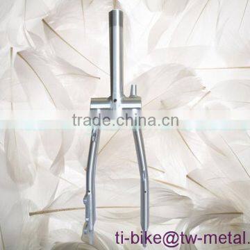 Custom titanium bicycle fork Ti mtb bike front fork titanium mountain fork with hand brush finished