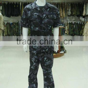 Cotton Polyester Marine Lizards Camouflage Summer Short Sleeve British Military Uniform