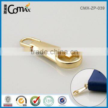 Electroplated Swivel Shiny Light Gold Custom Metal Zipper Puller photo-3