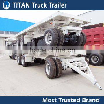 TITAN 3 axles steering drawbar trailer small dump trailer in Promotion