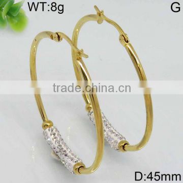 Simple style hoop gold plate earring